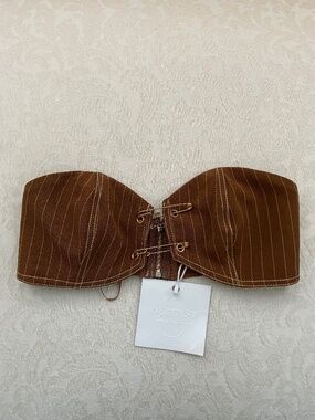 Outcast Clothing Top Women's Small Strapless Brown NWT